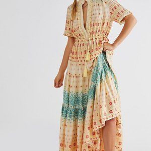 FREE PEOPLE Rare Feelings Maxi Dress - Cloud Combo NWT Size Small